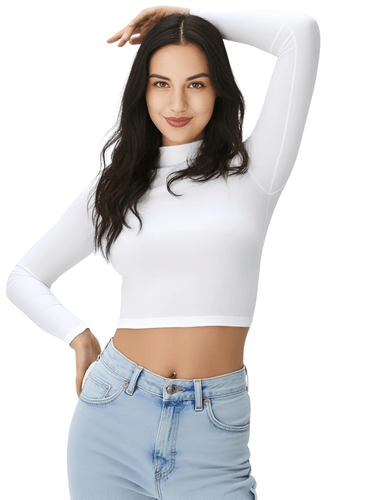 Women's Cotton Cross Strap Crop Top -, Top , Drestiny , Australia, Canada, Crop Tops, Gender_Women, L, Long Sleeves, M, New Zealand, S, United Kingdom, United States, White , Drestiny , www.shopdrestiny.com